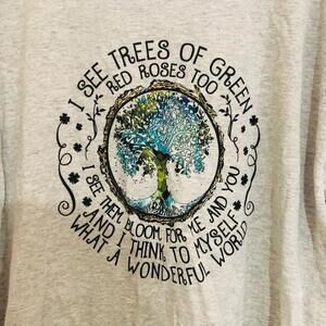 New Unisex Unbranded‎ Short Sleeve Graphic I See Trees Of Greens Grey T-Shirt XL